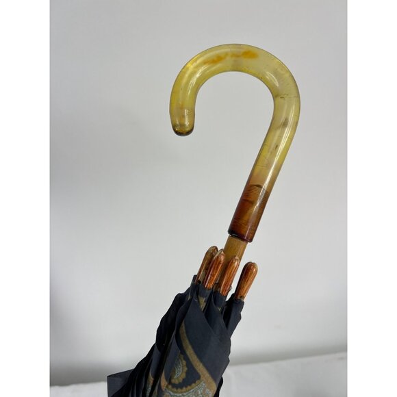 VTG Schertz Original Parasol Umbrella Paisley Lucite Handle - Picture 5 of 10